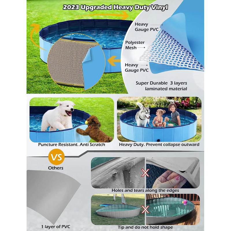 Piscina Inflable Redonda Piscina 80x20 Piscina Plegable Para Macotas Bañera Plegable Piscina Para Perros Qatarshop Piscina Perros Redonda Piscina Mascotas Bañera Plegable Verano