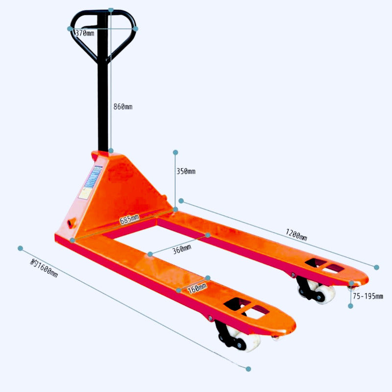 Transpaleta Manual Apilador Hidraulico 685mm De 3 Toneladas