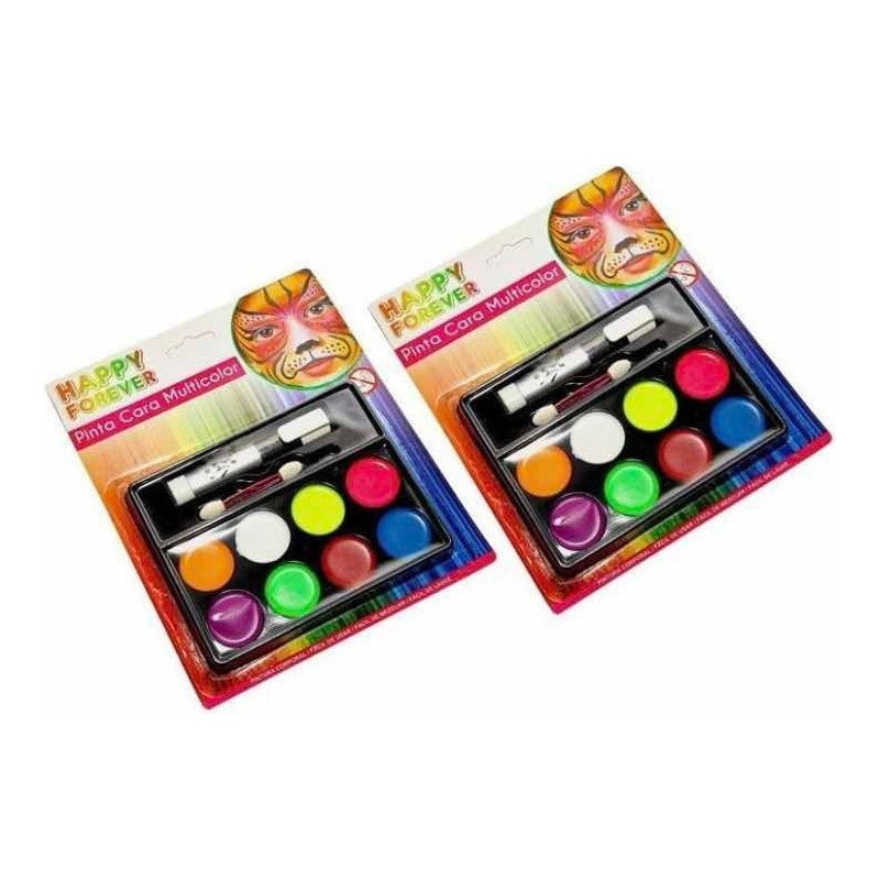 Pintura Pinta Carita Multicolor 8 Colores Maquillaje Niños