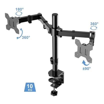 Base Monitor Doble Soporte Monitor Brazo Alzador Elevador