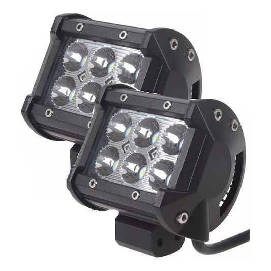 Pack X2 Foco Led Neblinero Barra De Led Focos Neblinero 18w