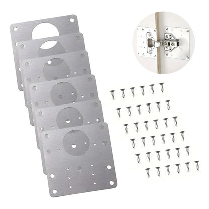 Pack X6 Placa De Reparación Placa Bisagra Puertas Fijación