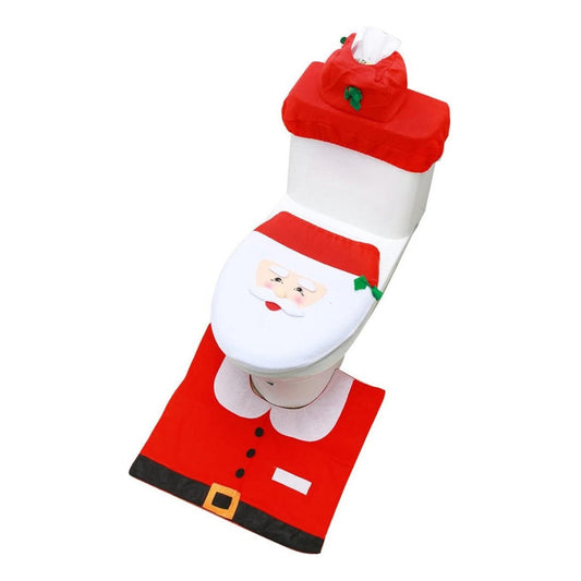 Set Fundas Baño Decoracion Viejito Pascuero Cosas De Navidad