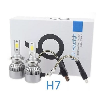 Kit Luces Led H7 Ampolletas H7 Turbo Led H7 Auto Luz Led Amp