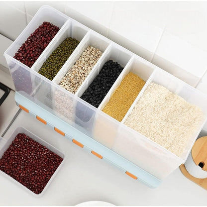 Dispensador Cereales Organizador De Cocina Granos 6 Espacios