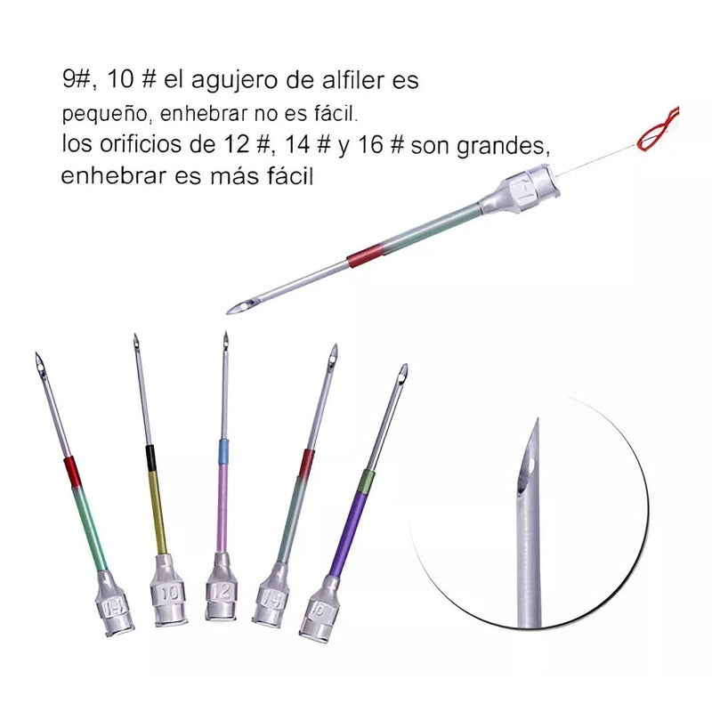 Set Agujas Magicas Bordado Crochet Kit Bordado Magico 17pz