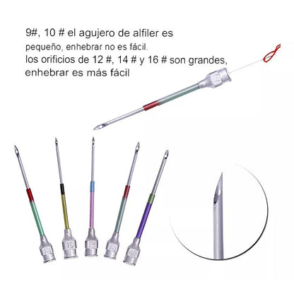 Set Agujas Magicas Bordado Crochet Kit Bordado Magico 17pz