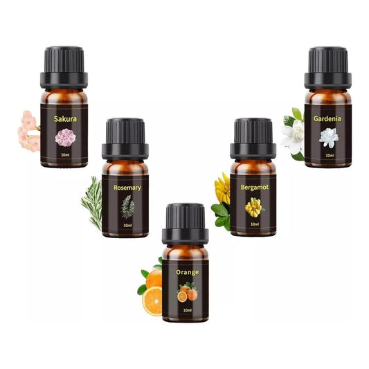 Pack X5 Aceites Esenciales Humidificador Difusor Aromas 10ml