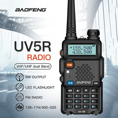 Comunicador De Radio Walk Talk Ht Baofeng Uv5r + De Doble Banda