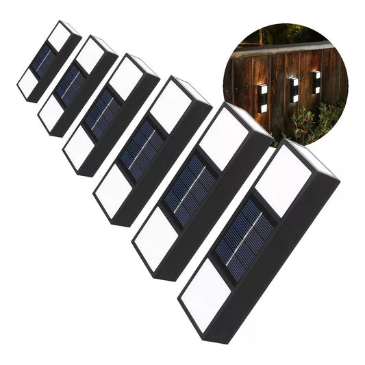 Pack X6 Lampara Led Aplique Solar Foco Reflector Exterior 5w