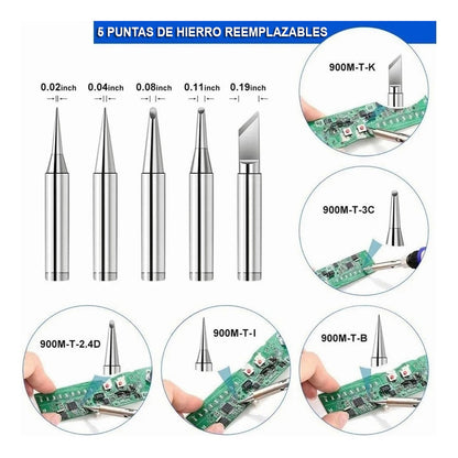 Kit Soldadura Electronica Cautin Para Soldar Cautin 15 Pcs