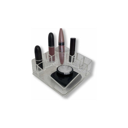 Organizador De Maquillaje Cuadrado Deco Acrilico Mayor X4