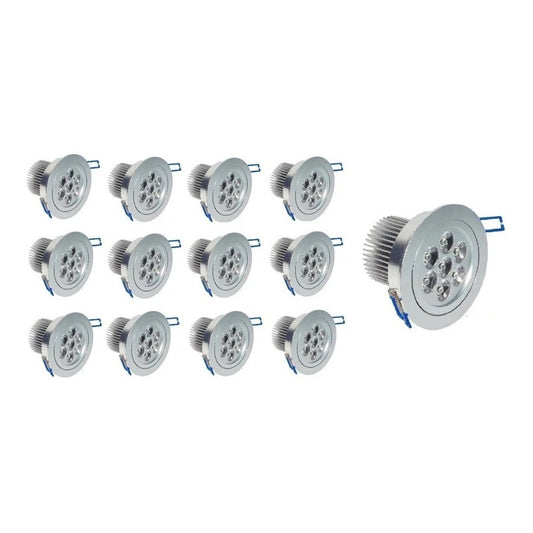 Pack X12 Focos Led Embutidos Foco Led Embutido Foco Led 7w