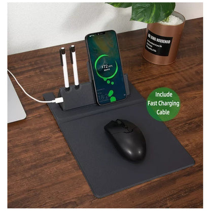 Mouse Pad Con Carga Rapida Inalámbrica 15w Mousepads Gamer