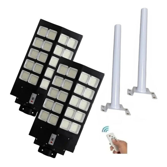 Pack X2 Foco Solar Led Exterior Foco Solares 1000w + Soporte