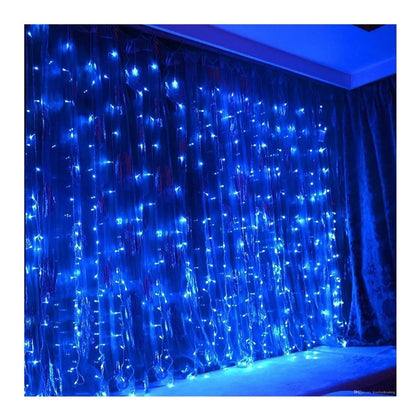 Cortina Luces Led Navidad Azul 3x2m Cortina De Luces Led 320  Led Luces Cascada Navideña Luz Colgante Decoracion Cortina De Luces Led Navidad Qatarshop Decorativa