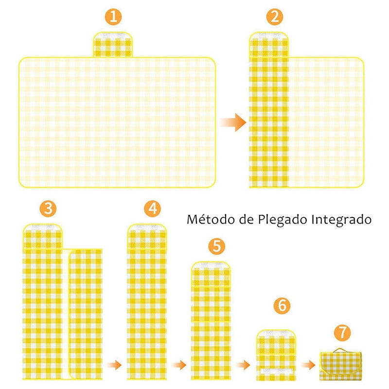 Manta Picnic Impermeable Alfombra Cubrepiso Camping Plegable