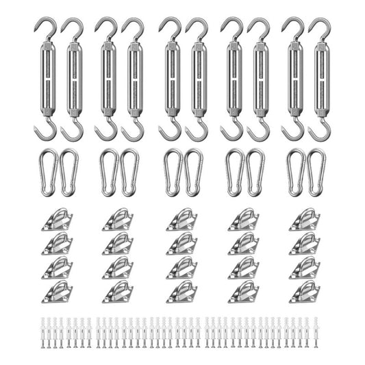 X5 Kit Anclaje Para Toldo Vela Ganchos De Acero Inoxidable