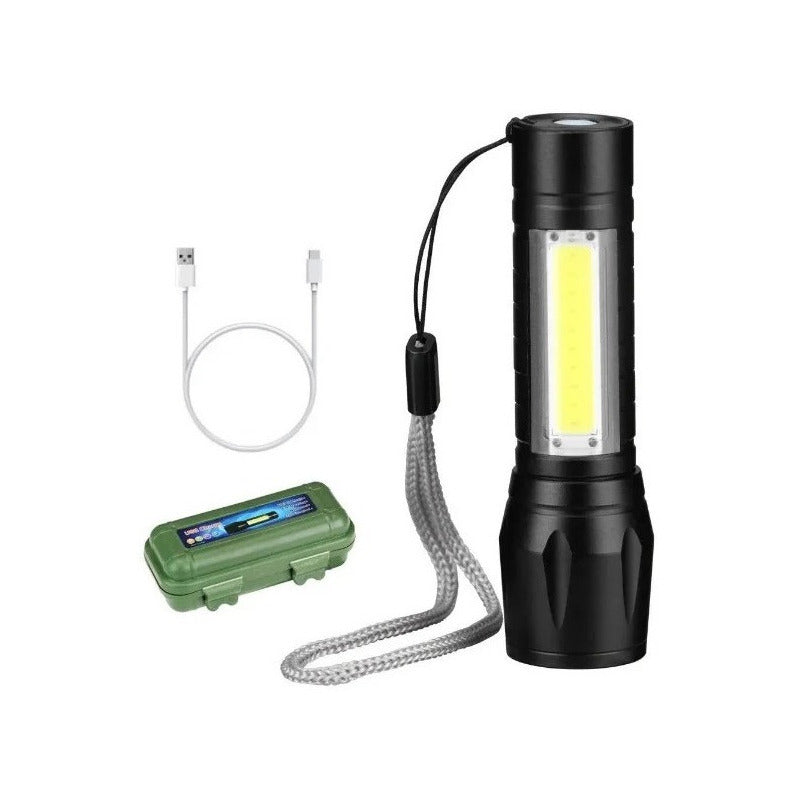 Linterna Tactica Usb Led Potente Led Recargable Lampara Mini