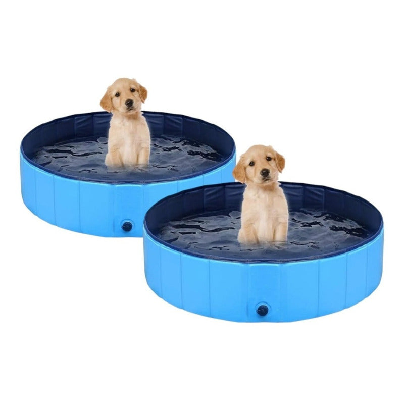 X2 Piscina Circular Plegable Baño De Perros Piscina Redonda