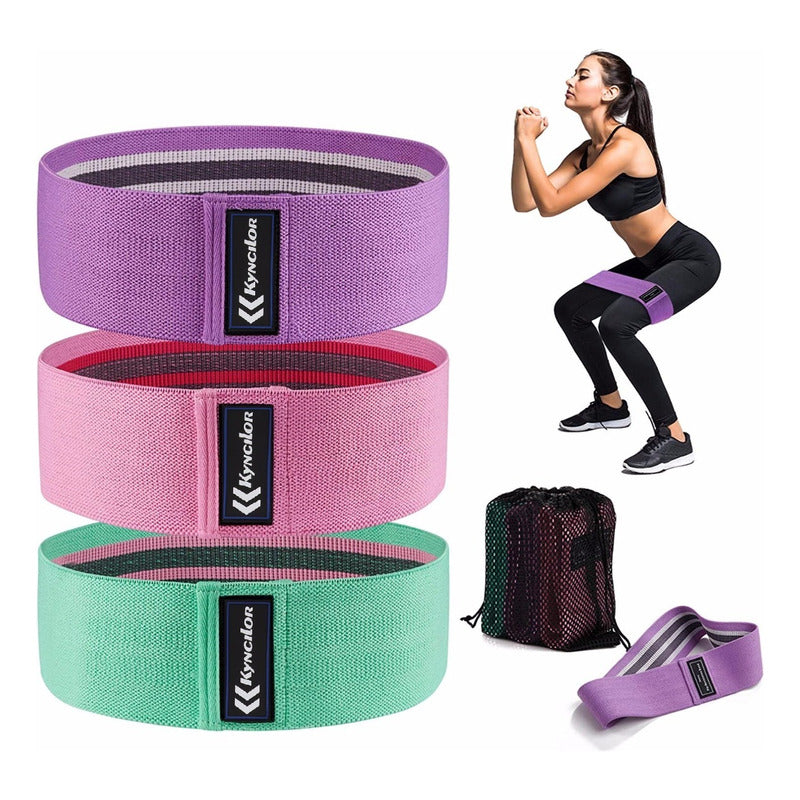 Bandas De Resistencia Elasticas Fitness Set De 3 Colores