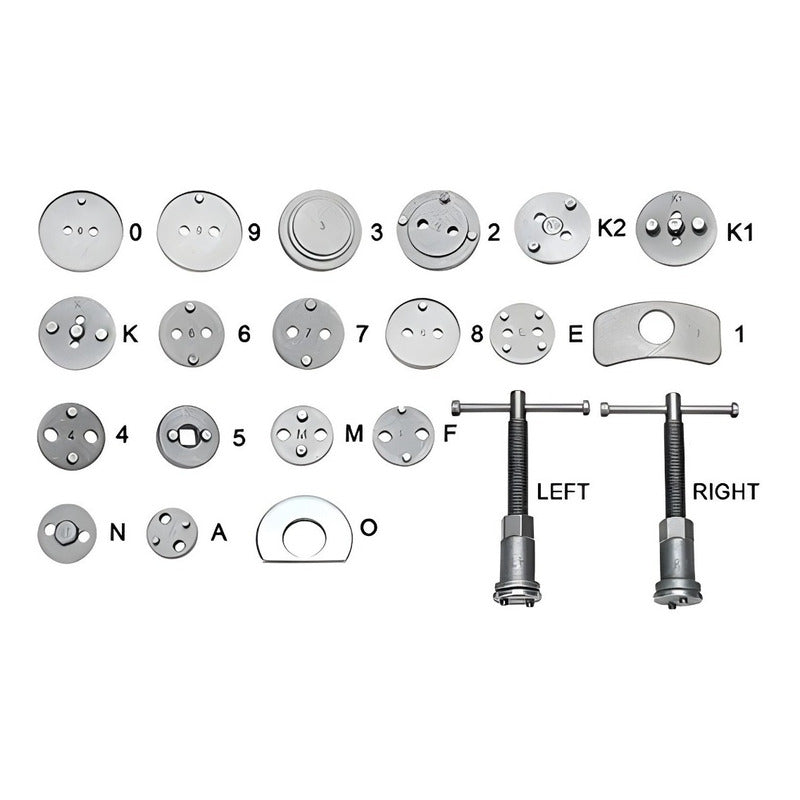 Set Herramienta Caliper Comprimir Piston Frenos 21 Piezas