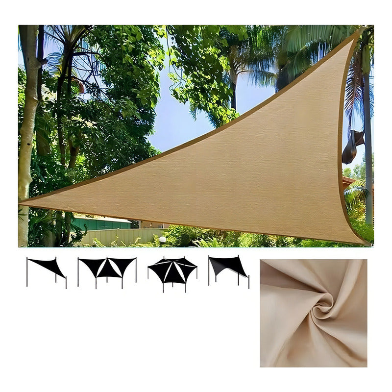 Toldo Vela Malla Sombra Triangular 5 X 5 X 5 Mts