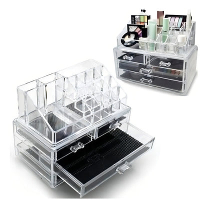 Caja Organizador Cosmeticos Maquillajes Cosmetiqueros 008 Or