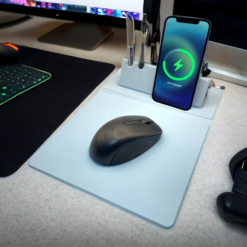 Mouse Pad Con Carga Rapida Inalámbrica 15w Mousepads Gamer