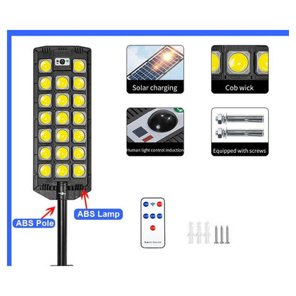 Foco Led Exterior Con Sensor Movimiento Focos Solar 1200w