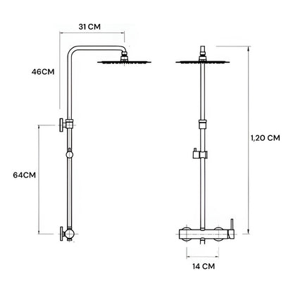 Columnas De Ducha Negra Kit Mango Ducha Columna Ducha 1.20m Qatarshop Columna Ducha Hidromasaje Columna Duna Negro Mate 3 Funciones 1.20m