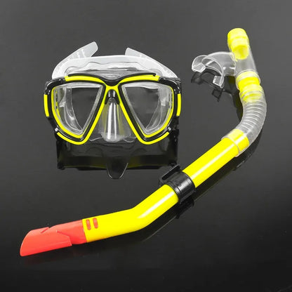 Kit Buceo Snorkel Color Amarillo Adulto Mascara Snorkel Set Mascara Buceo Lentes Snorkel Tubo Para Buceo Piscina Playa Lentes Para Nadar Snorkel Gafas De Buceo Snorkel Qatarshop