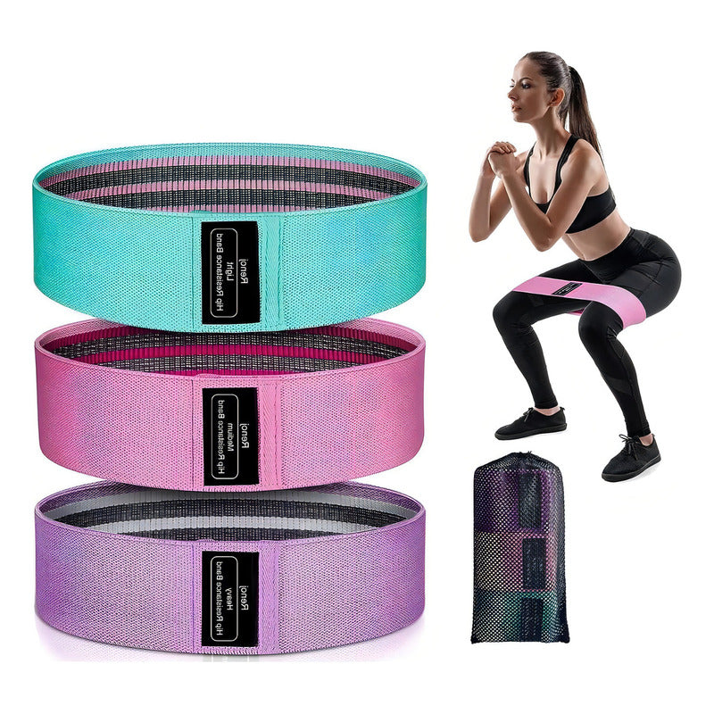 Set 3 Banda Elastica Tela Pilates Bandas Elasticas Tela Yoga