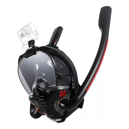 Mascara De Buceo Doble Snorkel Buceo Con Soporte Antiniebla