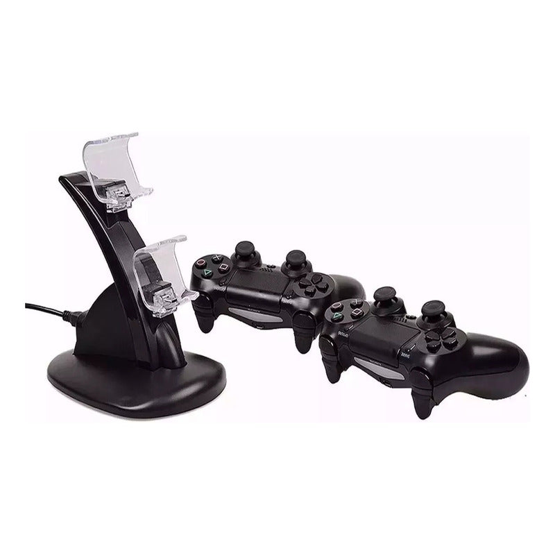 Soporte De Control De Cargador Ps4, Doble Base Vertical, Soporte P4