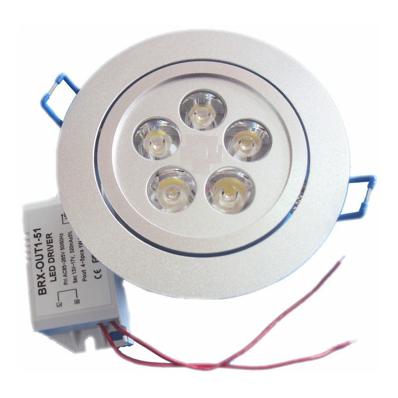 Pack X5 Foco Embutido Ampolleta Focos Embutidos Led 5w Fria