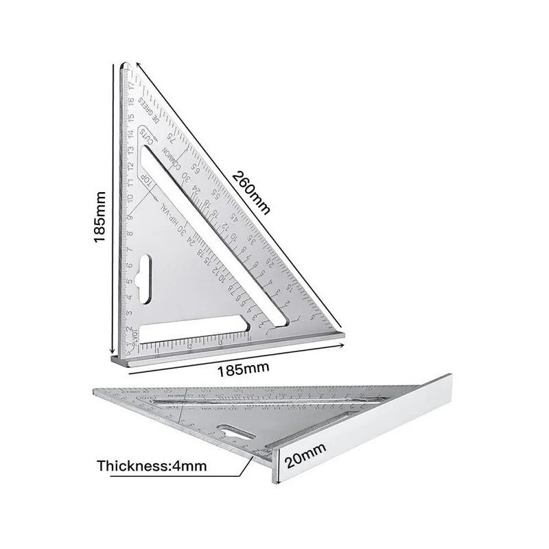 X5 Escuadras Combinada Escuadra Rapida Aluminio Triangular