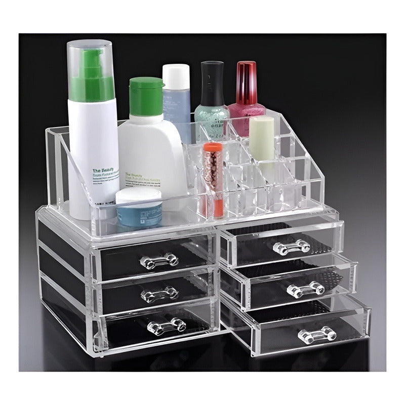 Organizador De Maquillaje Acrilico Organizador Cosmeticos Color Trasparente