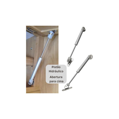 Pistón Neumático Para Puertas Pistao100n Padrão 100n Abertura Para Cima Pistão A Gás Para Armários 100n Amortecedor Cima 2 Peças De 27cm De Largo Con Fuerza De 100n