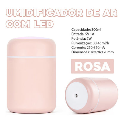 Humidificador Ultrasonico Difusor Mini Humidificador 300ml