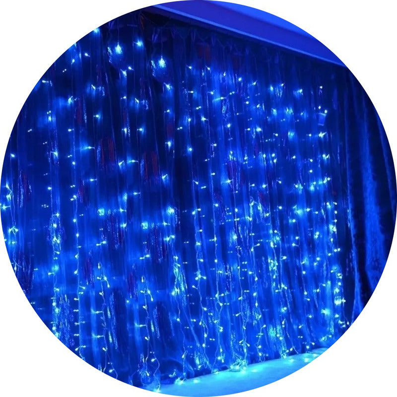 Cortina Luces Led Navidad Azul 3x2m Cortina De Luces Led 320  Led Luces Cascada Navideña Luz Colgante Decoracion Cortina De Luces Led Navidad Qatarshop Decorativa