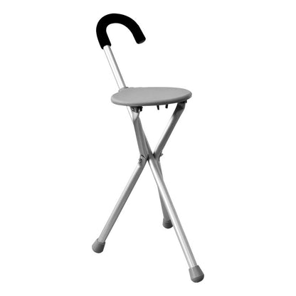 Bastón Con Asiento Plegable Vitalcare Color Gris