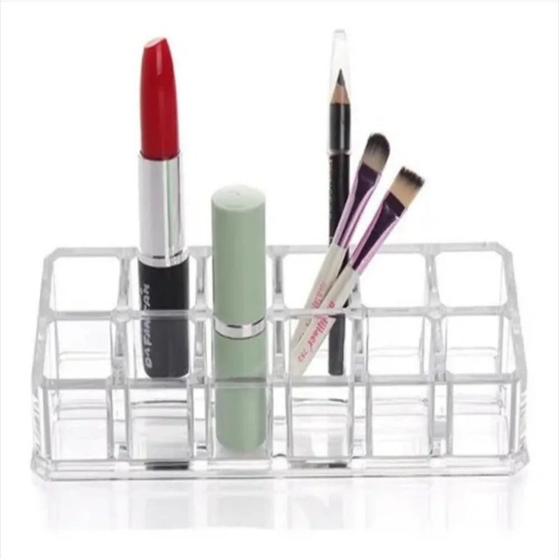 Cosmetiquero Acrilico Caja Maquillaje Organizador 12 Labial