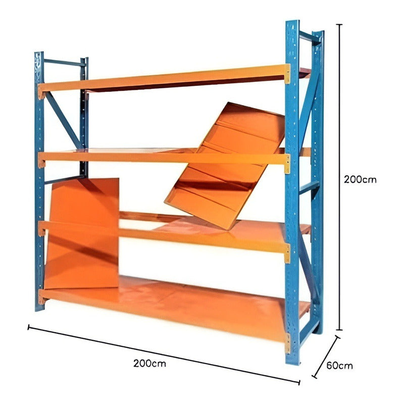 Estanteria Metalica Rack Bodega Repisas Racks 200x200x60cm