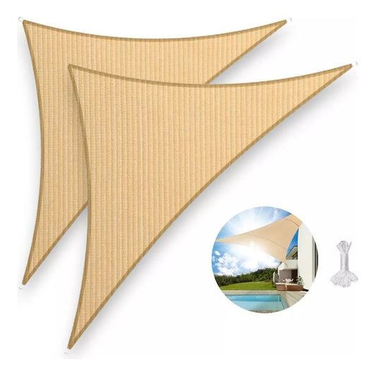 X2 Carpa Toldo Vela Triangular Vela Sombra Lona Toldo 3x3