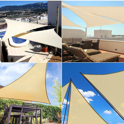 Toldo Vela Sombra Toldos Plegables Lona Toldo Jardin Triangular 3x3 Qatarshop Beige Carpa Sombreadora Carpas Camping Impermeables Protector Uv Terraza