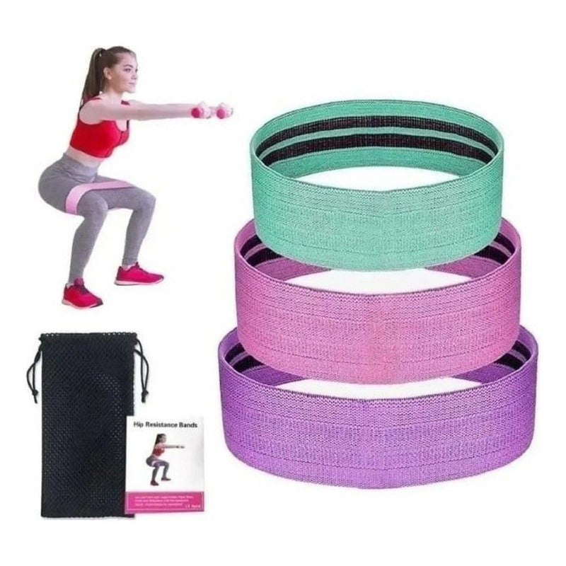 Bandas Elásticas Ejercicio Banda Fitnes 3 Pcs Ligas De Tela