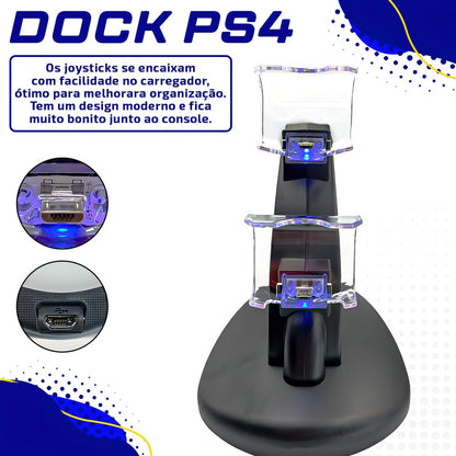 Cargador De Mando Ps4 Soporte Para Playstation Doble Base