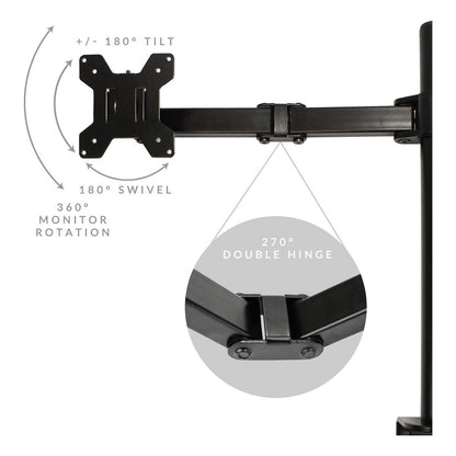 Soporte Monitor Brazo Elevador Alzador Base Monitor Doble