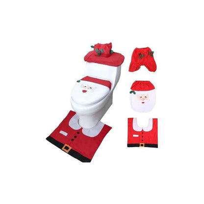 Set Fundas Baño Decoracion Cosas De Navidad Viejito Pascuero